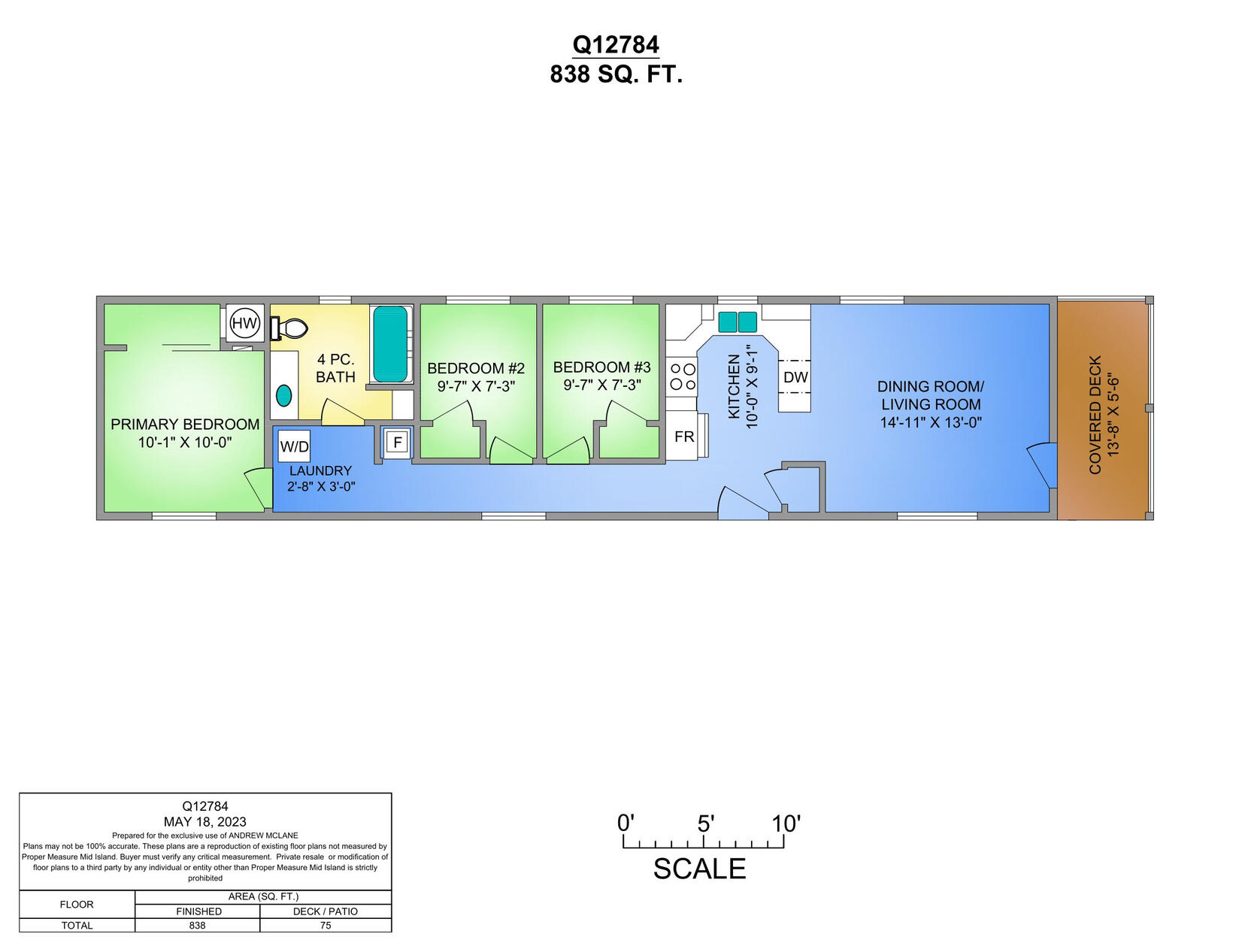 3 Bedroom - Q12784 (CUSTOM 14&#39;W)