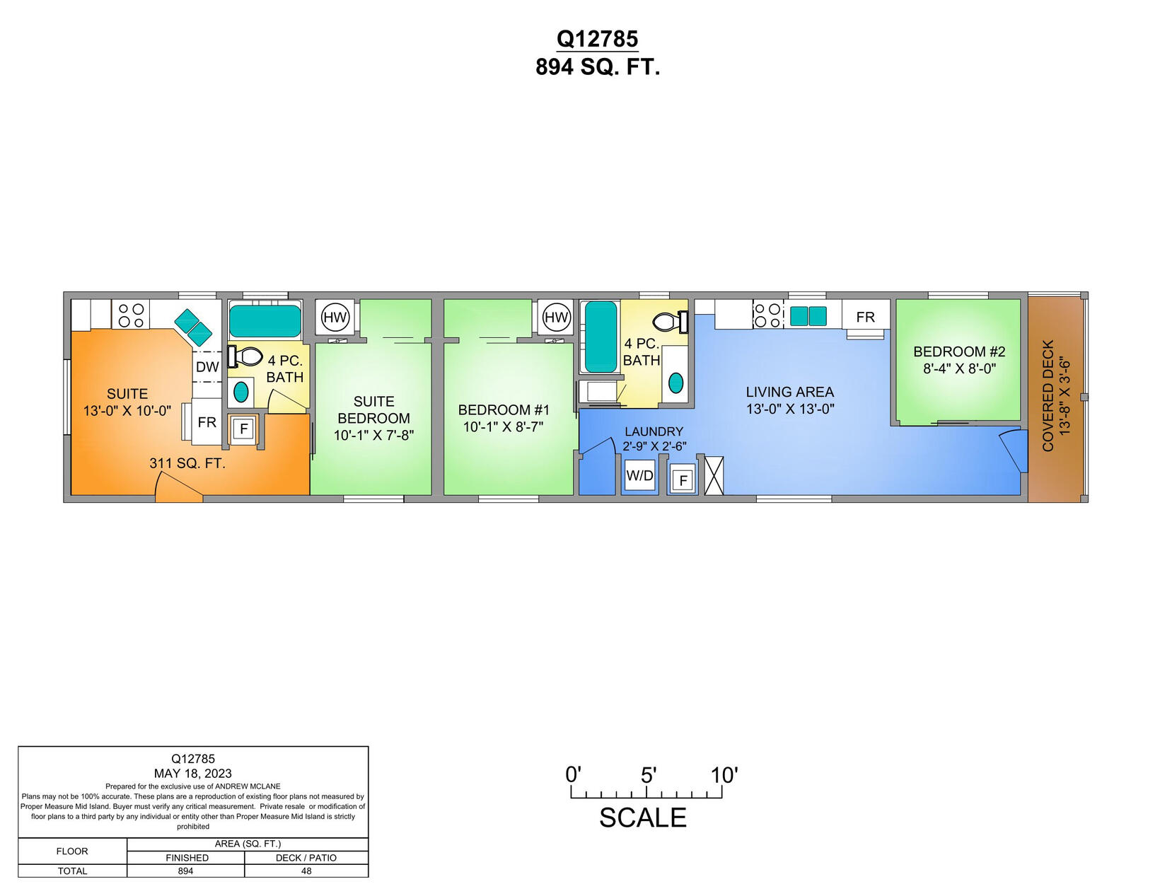 2 Bedrom & Suite - Q12785E (CUSTOM 14'W)